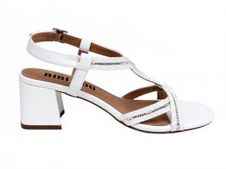 Bibi Lou Womens Bossa Open Toe Heel In White