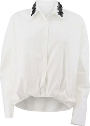 Ermanno Scervino Dames, Blouses & Shirts, Wit, Maat: XS Katoen