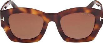 Tom Ford Square Full Rim Sunglasses - Brown