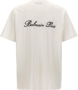 Balmain Mens Bicolor Cotton T-Shirt