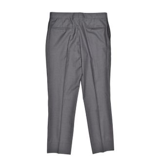 Brunello Cucinelli Mens Grey Virgin Wool Tuxedo Trousers Gray