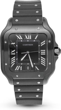 Cartier Pre-owned Cartier Santos De Cartier Automatic Black Dial Mens Watch 4072