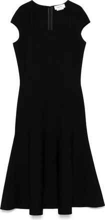 Alexander McQueen Flared-hem Midi Dress
