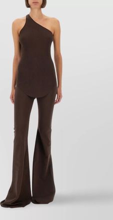 Rick Owens high waist flared trousers with seam detailing