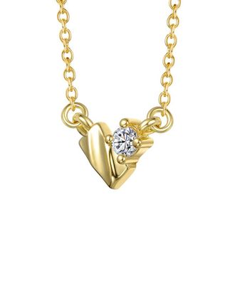 Genevive 14K Diamond Cz Chain Necklace