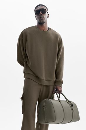 Alo | Chill Crewneck Pullover Top in Olive Tree Green, Size: Medium