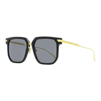 Bottega Veneta Square Full-Rim Sunglasses - Black