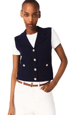 Maje Polo knit cardigan in Navy at Nordstrom, Size X-Small