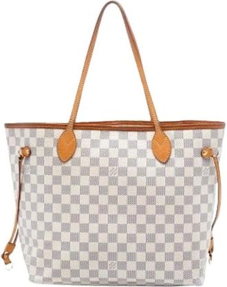 Louis Vuitton Pre-owned Tote Bags, female, White, Size: ONE SIZE Pre-owned Neverfull MM Tote