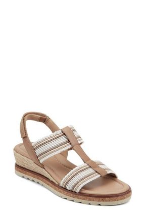 Easy Spirit Selene Wedge Sandal in Dark Natural at Nordstrom, Size 8.5