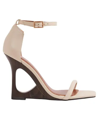 Reiss Cora Strappy Leather Wedge