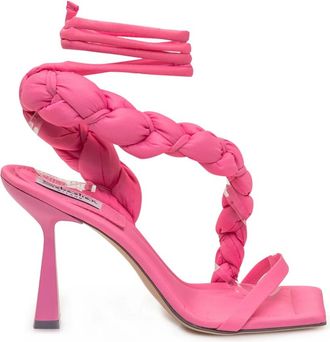 Sebastian Milano Ontwarde Sandaal Flats - Dames - Sandalen met hakken - Roze - 36 EU - Schoenen