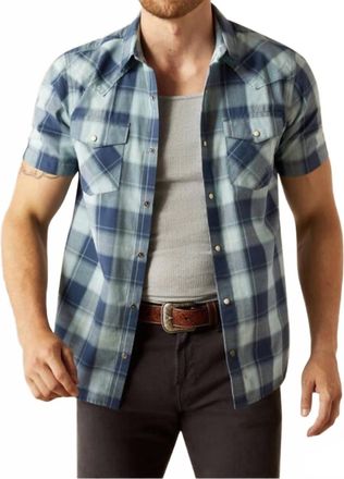 Ariat Hersh Retro Fit Shirt In Blue
