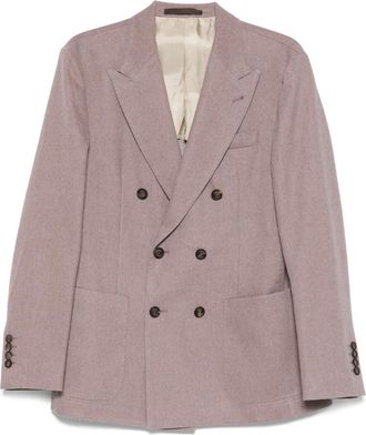 Eleventy Blazer met dubbele rij knopen en zak - Roze