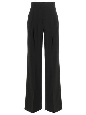 Burberry Black Relaxed Pleated Pants
