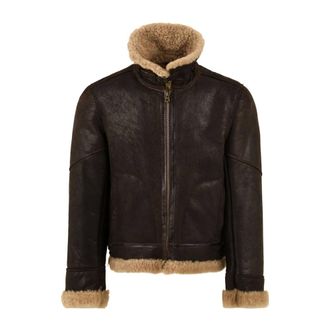 STEWART Jassen, Heren, Bruin, 3Xl, Leer, Sylvester Aviator Jacket