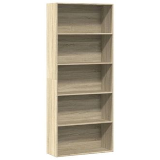 Berkfield Home Book Cabinet Sonoma Oak 80x30x189 cm Engineered Wood in Brown | Size: 80 x 30 x 189 cm