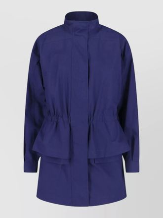 Fendi longline jacket high collar elasticated waist