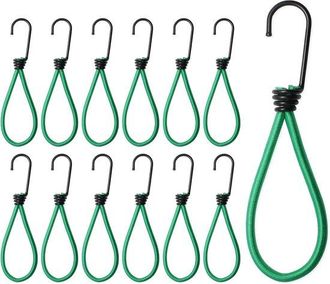 OEM Juego De 12 Ganchos El&aacute;sticos, Ganchos Para Tiendas De Campa&ntilde;a Con Cord&oacute;n El&aacute;stico