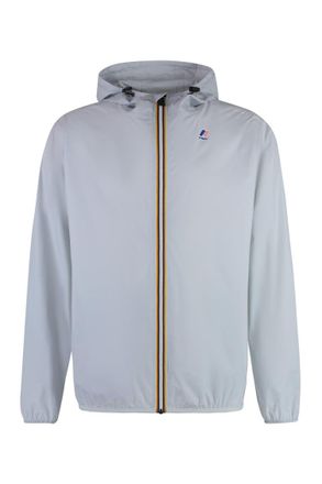 K-Way Grey Logo Hood Jacket