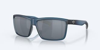 Costa Unisex Rinconcito Polarized Sunglasses In Matte Atlantic Blue Gray Silver Mirror