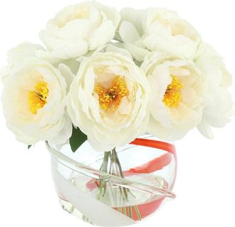 Creative Displays Inc. Peony Arranged In Glass Vase