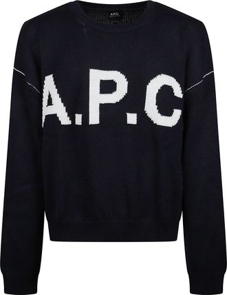 A.P.C. Black Crew Neck Wool Sweater
