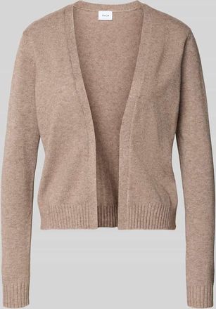 Vila Cardigan aus Viskose-Mix mit offener Front Modell VIRIL in Hellbraun Melange, Gr&ouml;&szlig;e XL