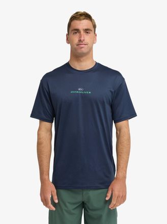 Quiksilver Strandshirt QUIKSILVER NOMAD SURF TEE SHORT SLEEVE, Herren, Gr. XXL, schwarz navy, Jersey, Obermaterial: 92% Polyester, 8% Elasthan, unifarben, Basic 