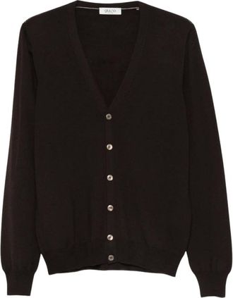 Gran Sasso Giuuno Cardigan - Heren - Truien - Bruin - Maat: 2XL Wol