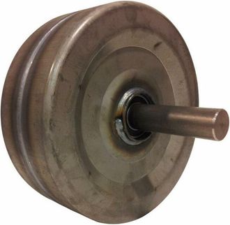 AMA Ruota in lamiera completa con albero 250x100mm