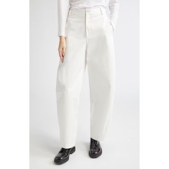 Nellie Partow Kayden Stretch Cotton Pants in White at Nordstrom Rack, Size 8