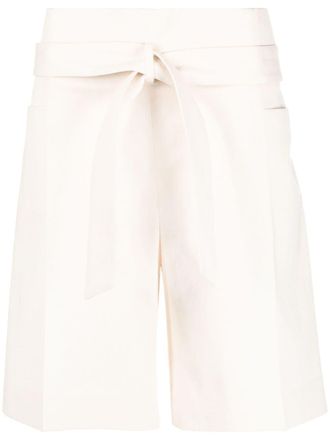 Toteme Shorts met ceintuur - Beige
