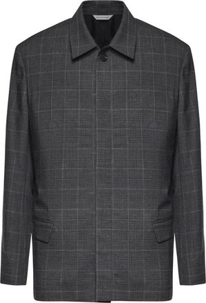 Balenciaga Shirt Jacket - Heren - Zomerjassen - Grijs - S - Wol - Jassen