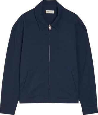 Frame Denim Seersucker Jacket - Navy - XL
