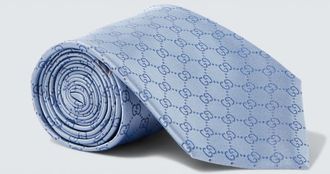 Gucci Cravatta in seta jacquard GG