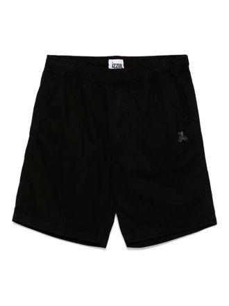 Izzue logo-embroidered shorts - Black