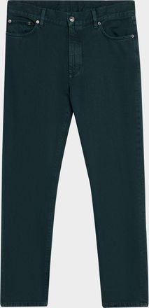 Ermenegildo Zegna Men & apos;s Marble-Effect Cotton Slim Five-Pocket Pants