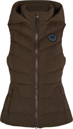 Canada Goose Clair Detachable-hood Padded Shell Gilet - Brown - S (UK8-10 / S)