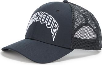 Under Armour Mens Blitzing Trucker Hat, (004) Black/Black/White, One Size