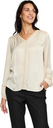 2-Biz Mujer, Blusas y Camisas, Beige, Talla: 2XL