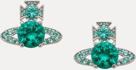 Vivienne Westwood Ismene Earrings Platinum-turquoise-cz Platinum-turquoise-cz Women