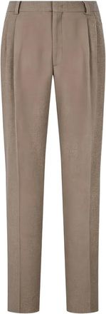 Man On The Boon. wool suit trousers - men - Wool/Nylon - 48 - Brown
