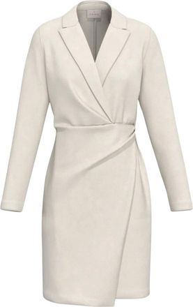 Emme Di Marella Emme DI Marella - Girino Wrap Jurk - Dames - Jurken - Wit - Maat: S Viscose