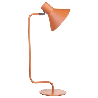 Beliani L&aacute;mpara De Mesa De Metal Naranja 51 Cm Pantalla Sala De Estar Dormitorio Rimava