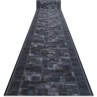 RugsX Rugsx - Alfombra De Pasillo Con Refuerzo De Goma Tribe Antracita 100cm Grey 100x480 Cm