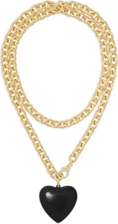 Roxanne Assoulin The Big Puffy halsketting met hartbedel - Goud