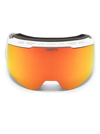 100% Eyewear Snowcraft mirrored ski goggles - White