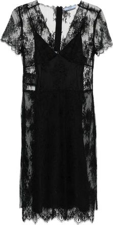 Prada Scalloped Lace Mini Dress