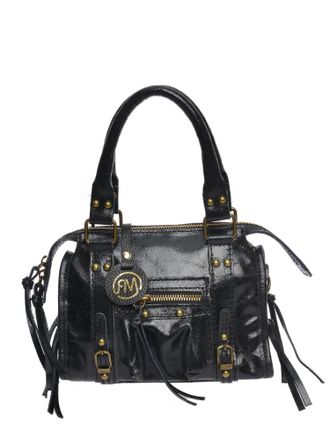 Roberta M Zwart Rundleer Tas